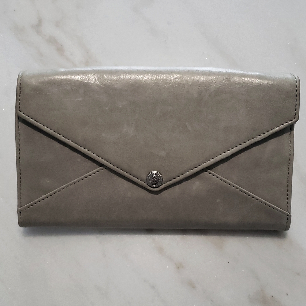 Rebecca Minkoff Wallet on a Chain light gray leather (no chain)